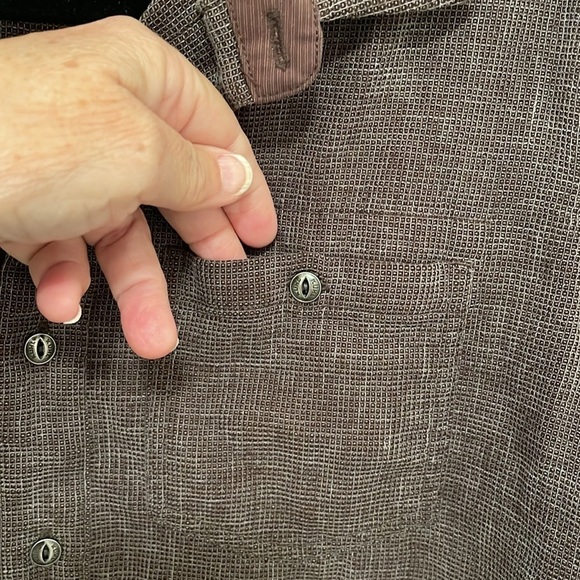 Kuhl Uproar Button Up waffle long sleeve Shirt men’s sz S variegated browns . - Picture 5 of 16